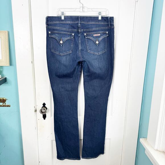 Hudson Beth Baby Boot Cut Jeans Dark Wash Mid Rise Size 32 Y2K Style Color MUDR - Picture 5 of 16